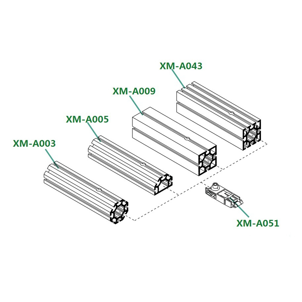 Octangle Round Bars For Display Stand Booth Exhibition Booth Aluminium Profiles