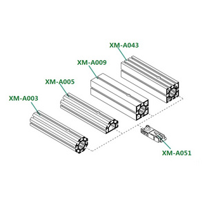 Octangle Round Bars For Display Stand Booth Exhibition Booth Aluminium Profiles