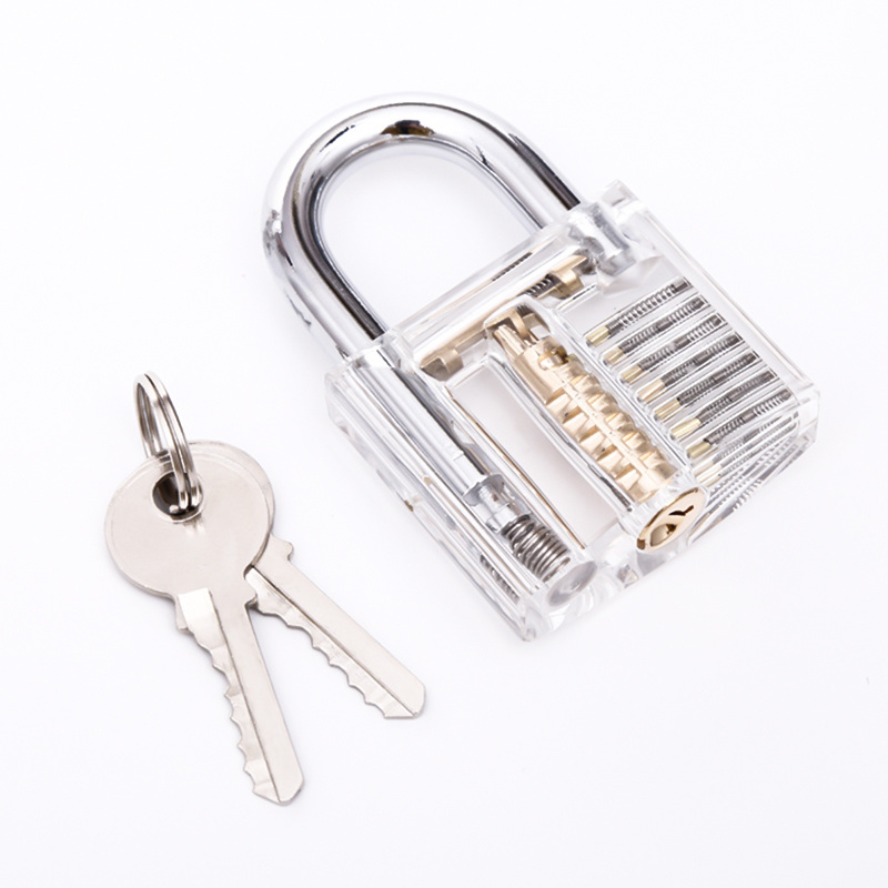 Lock supplies professional locksmith picking sets transparent Practice Padlock hot selling tool lock for beginner XMM-8810