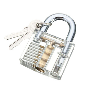 Lock supplies professional locksmith picking sets transparent Practice Padlock hot selling tool lock for beginner XMM-8810