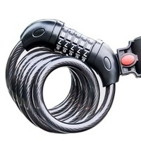 XMM-8812 Heavy duty mountain bike lock U shaped combination lock steel material cable wire PVC covered ABS plastic bicycle lock