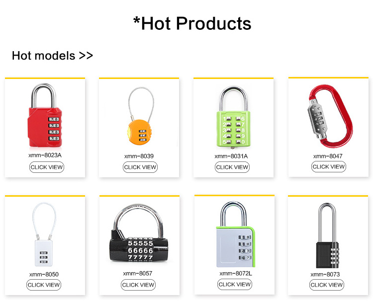 XMM-8073 4 Digit Combination PadLock Zinc Alloy Long hook Security Combination Password Travel Suitcase Luggage Custom Lock