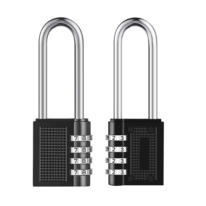 XMM-8073 4 Digit Combination PadLock Zinc Alloy Long hook Security Combination Password Travel Suitcase Luggage Custom Lock