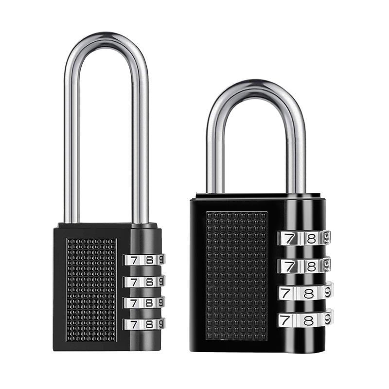 XMM-8073 4 Digit Combination PadLock Zinc Alloy Long hook Security Combination Password Travel Suitcase Luggage Custom Lock