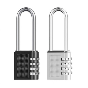 XMM-8073 4 Digit Combination PadLock Zinc Alloy Long hook Security Combination Password Travel Suitcase Luggage Custom Lock