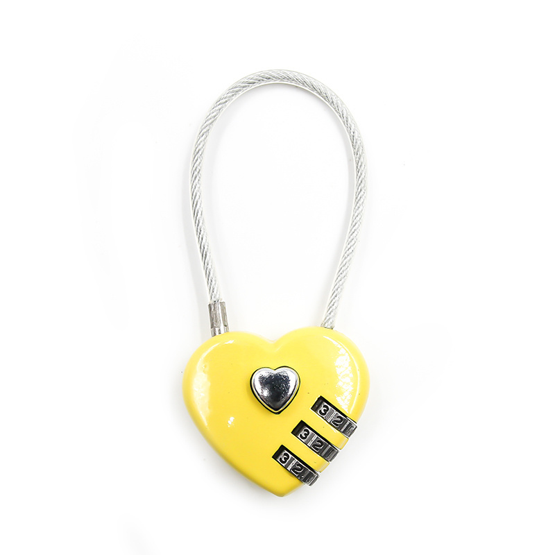 XMM-8055 Heart Shape Combination Padlock Cute Romantic Love Wedding Gift pad lock Valentine Days cable wire digital lock