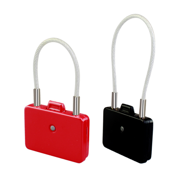 XMM-8070 Cable Password Padlock Resettable Light Zinc Alloy Cute 3 digits lock for Bag Luggage Basket and Pet Cage Security Lock