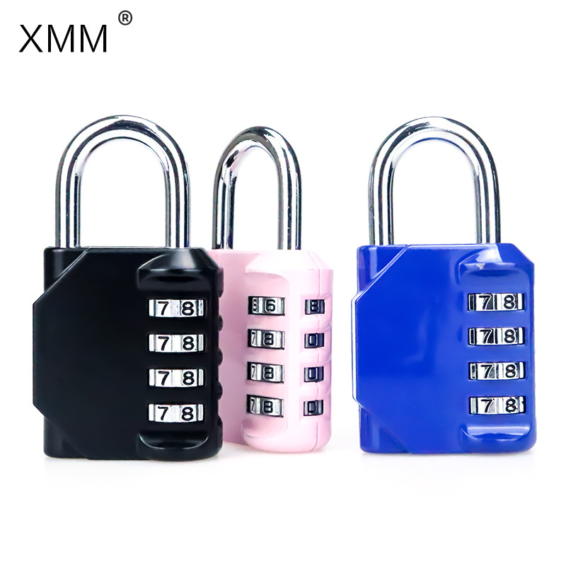 XMM-8023A Factory produce 4 digits combination padlock zinc alloy safety GYM padlock hot selling security combination lock