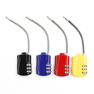 XMM-8803 Combination lock 3 codes password lock with PVC cover cable wire long or customized cable lock for  suitcase security