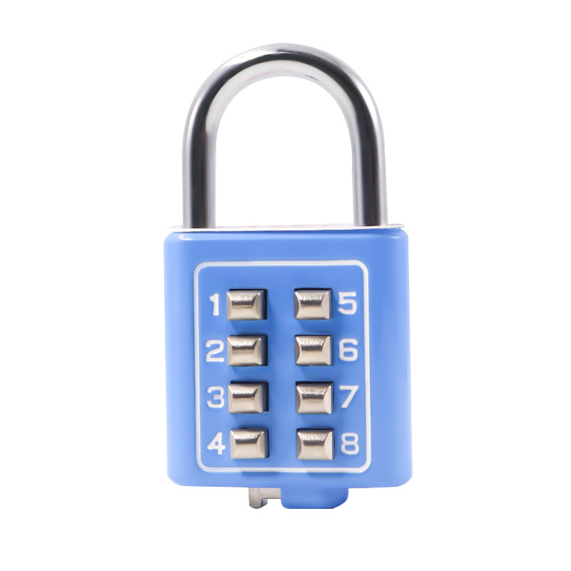 XMM-8030 High quality Zinc Alloy Eight Button Combination Code Padlock Resettable Password Secure Lock For Cabinet/Cage/Box Door