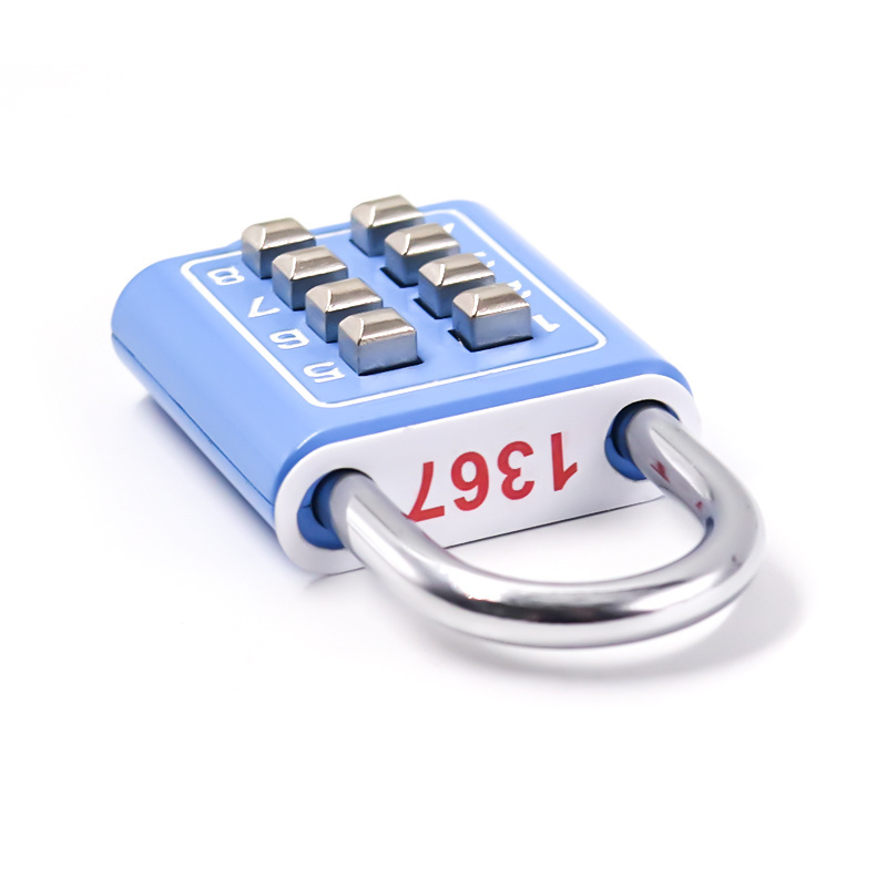 XMM-8030 High quality Zinc Alloy Eight Button Combination Code Padlock Resettable Password Secure Lock For Cabinet/Cage/Box Door