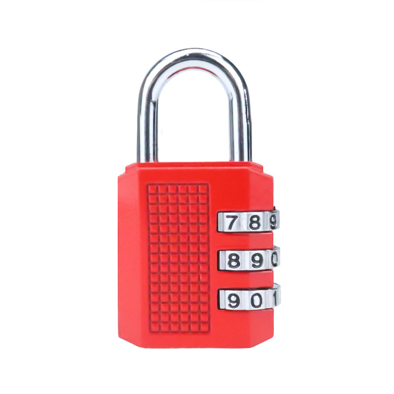 XMM-8022 Gift Traveling Luggage Coded Padlock Zinc Alloy 3 Digits Resettable Zipper Password Lock High Quality Combination Lock