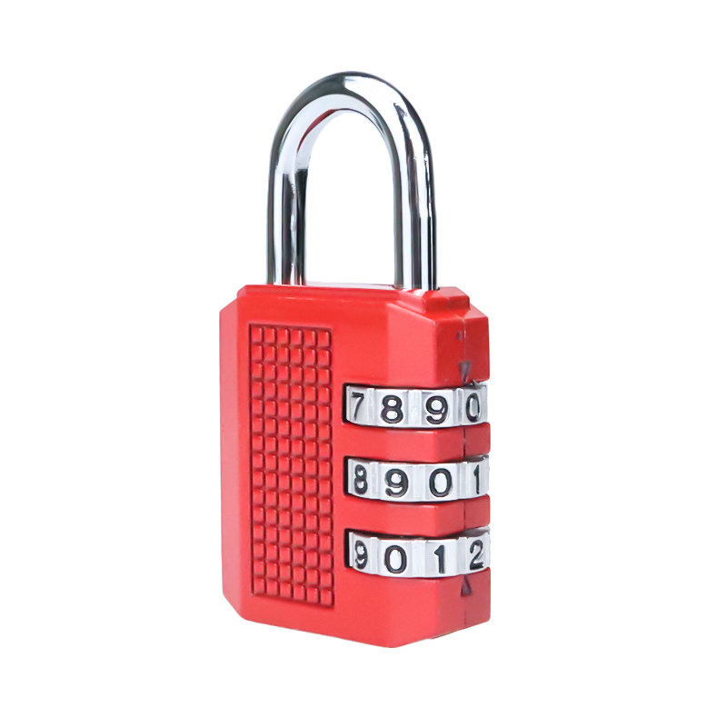 XMM-8022 Gift Traveling Luggage Coded Padlock Zinc Alloy 3 Digits Resettable Zipper Password Lock High Quality Combination Lock