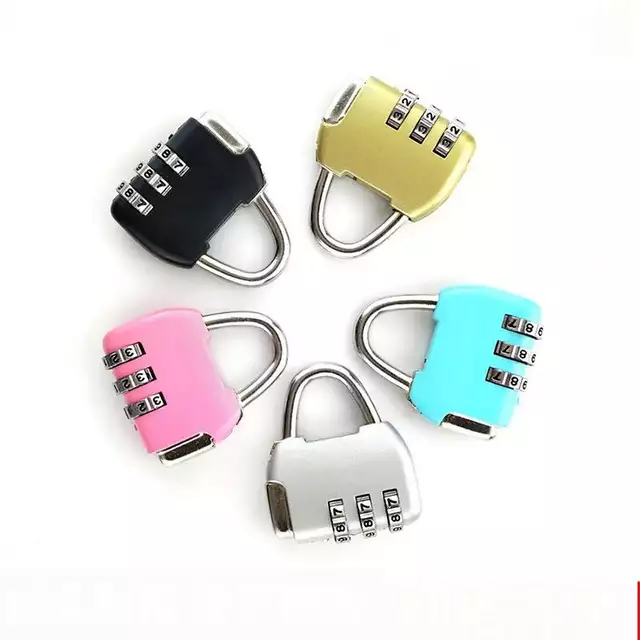 XMM-8035 Mini Password Padlock Keyless 3 Digital Code Door Lock High Quality Mental Combination Padlock for Locker Luggage Lock