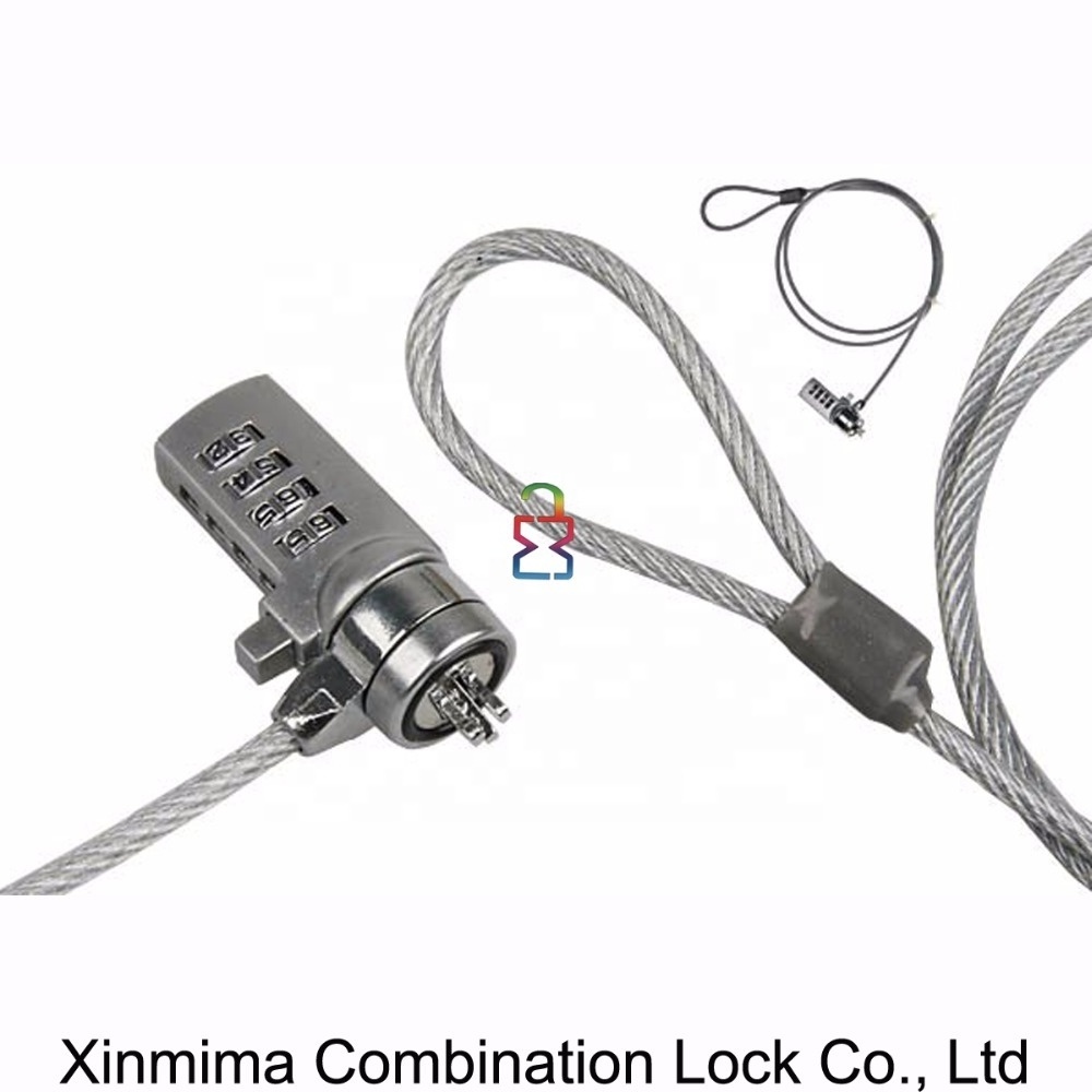 Laptop computer cable 3 dials combination lock key lock for notebook laptop xmm-2003 & xmm-2004