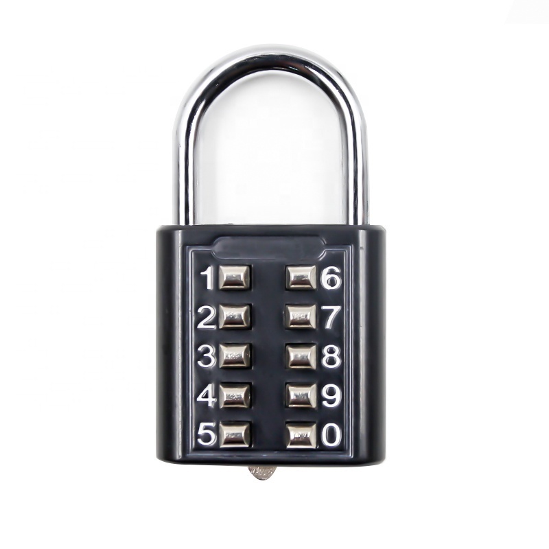 Push button 10 digits combination numerical lock reset combination password lock factory direct supply locks XMM-8031A