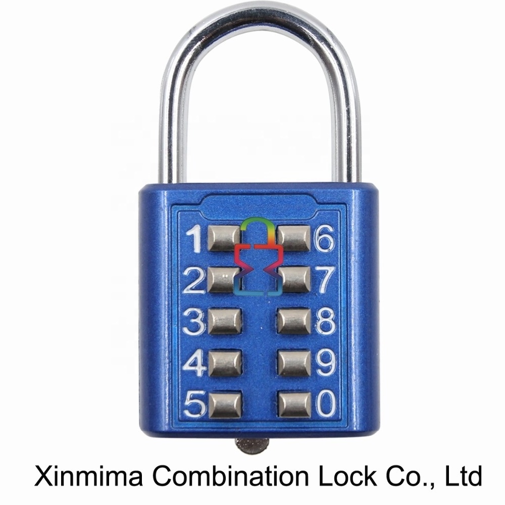 Push button 10 digits combination numerical lock reset combination password lock factory direct supply locks XMM-8031A