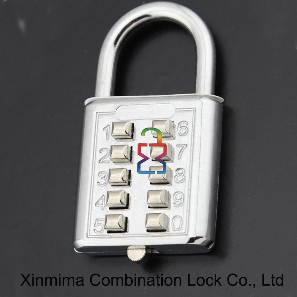 Push button 10 digits combination numerical lock reset combination password lock factory direct supply locks XMM-8031A