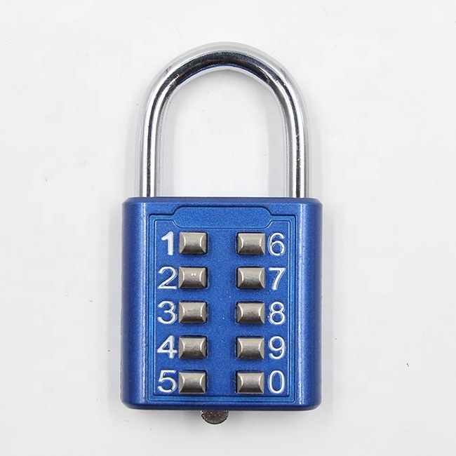 8 Numbers Push Button Combination Lock Padlock 8031A