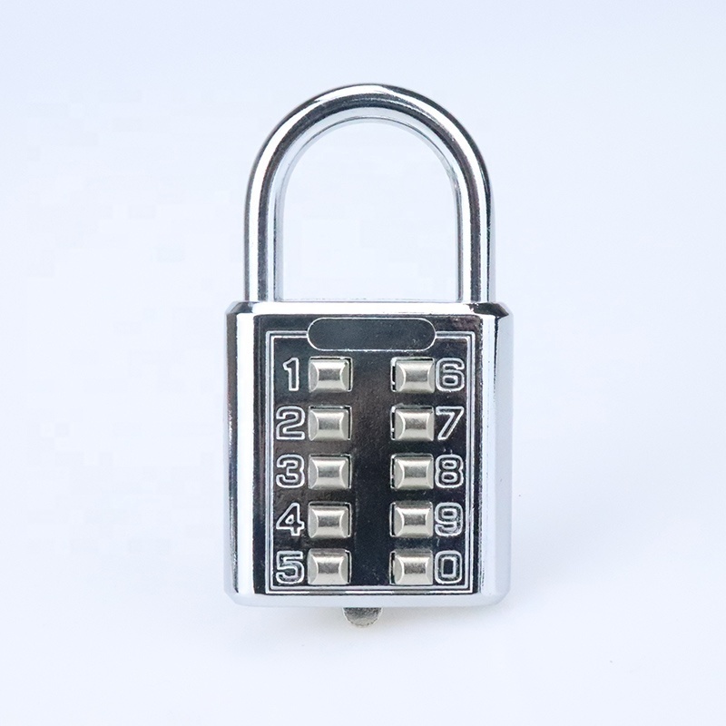 8 Numbers Push Button Combination Lock Padlock 8031A