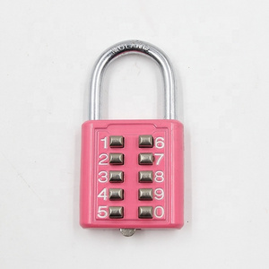 8 Numbers Push Button Combination Lock Padlock 8031A