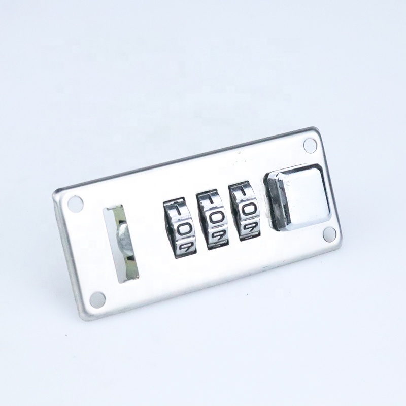 5011 3 dials  briefcase Combination Lock  Fixed Lock silver and golden mental safety password lock for security