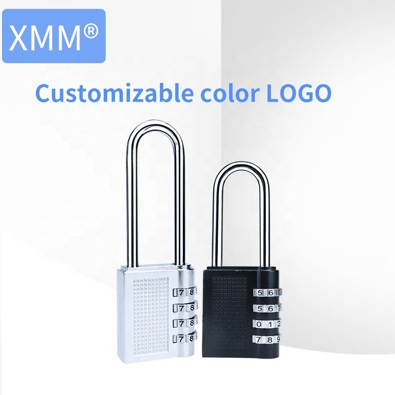 XMM Long Shackle Heavy 4 Digit Combination Padlock Outdoor Waterproof Lock for Gate Gym school Locker factory xmm-8073