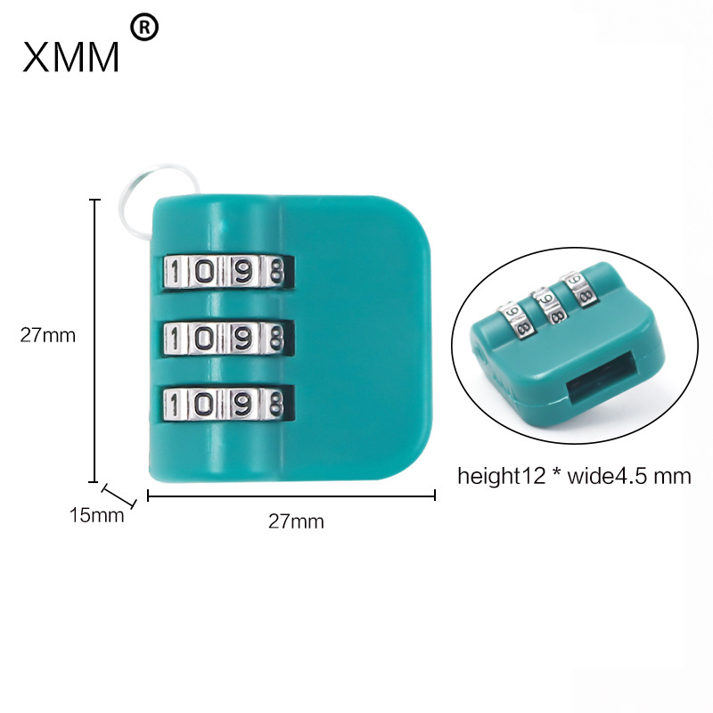 xmm-8078 Factory wholesale USB security combination lock 3 codes password reset portable digits padlock for safe