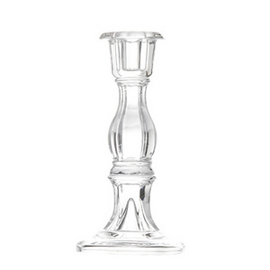 Clear Vintage Luxury Crystal Glass Votive Pillar Tea Light Candle Stick Holder Stand Decorative Restaurant Table Wedding Decor