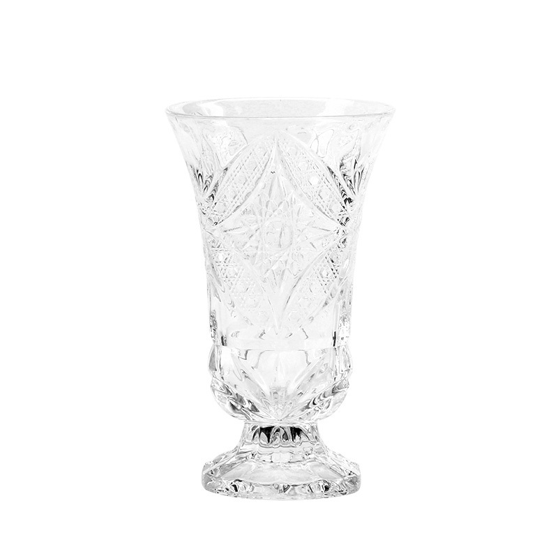 Wholesale Clear Handmade Crystal Tequila Tumbler Unique Shot Liquor White Red Wine Glasses With Short Stem For Wedding Men