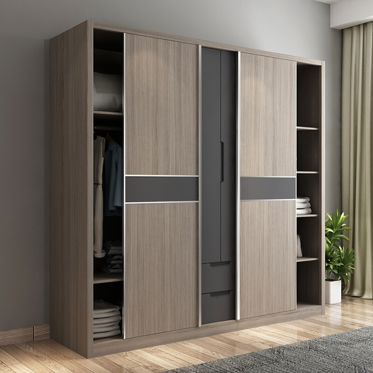 Factory Supply Custom Bedroom Furniture Wardrobes Closet Sliding Door Modern Wardrobe