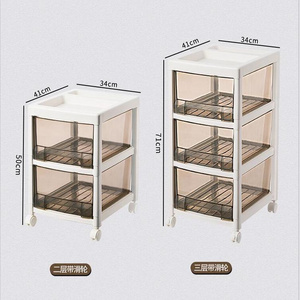 cheap Multilayer Drawers Plastic Storage Tower storage cabinet with Wheels