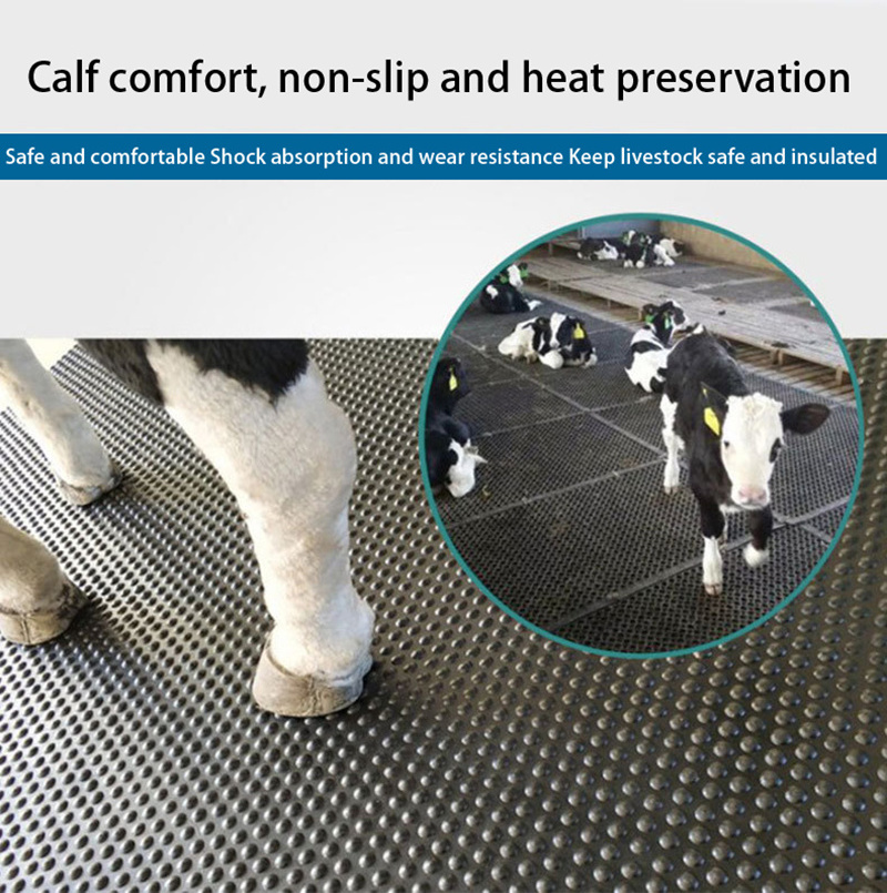 1.22m*1.83m Anti Slip Anti Fatigue Industrial Rubber Sheet Cow Horse Stable Stall Mats