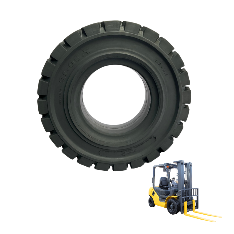 Forklift Solid Tire Using Natural Rubber As Material Size 700-12 With Three-Layer Rubber Structure From Vietnam Factory