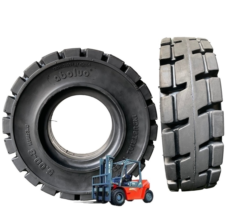 Aboluo 5.00-8 nhs forklift tires Wheel For Forklift Hot Selling  Bearing Strength Using For Forklift Iso High Quality Tire