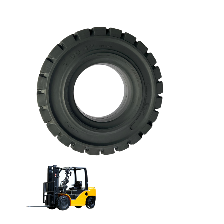 Solid Rubber Tires For Forklift Fast Delivery Using Natural Rubber As Material Application For Manufacturing Plant Size 700-12