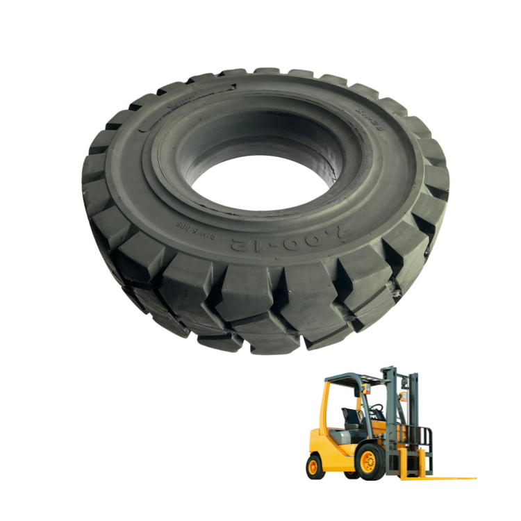 Solid Tire For Nissan Forklift Good Quality Using Natural Rubber 700-12 Three-Layer Rubber Structure Vietnam Manufacturer