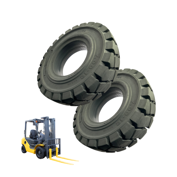 Solid Rubber Tires For Forklift 700-12 With Three-Layer Rubber Structure Using Natural Rubber As Material Application For Farms