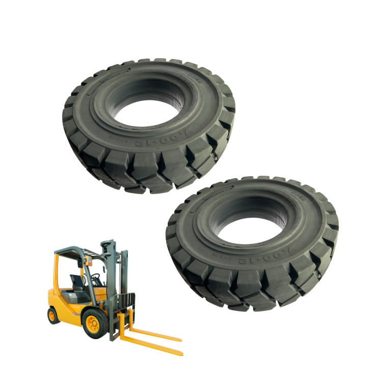 Forklift Tires Solid Size 700-12 Making From Natural Rubber As Material Application For Farms Three-Layer Rubber Structure