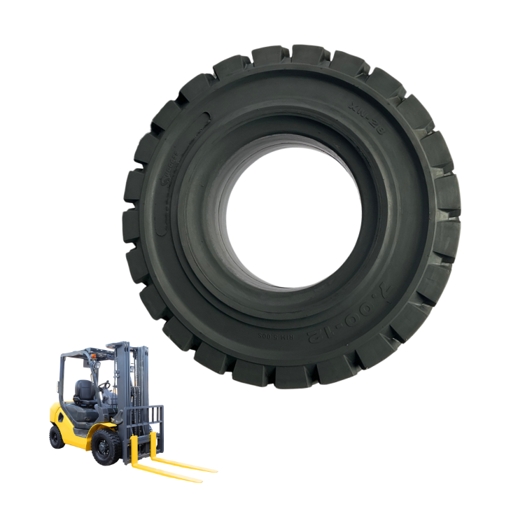 Solid Tire For Nissan Forklift Using Natural Rubber As Material Size 700-12 Three-Layer Rubber Structure Vietnam Manufacturer