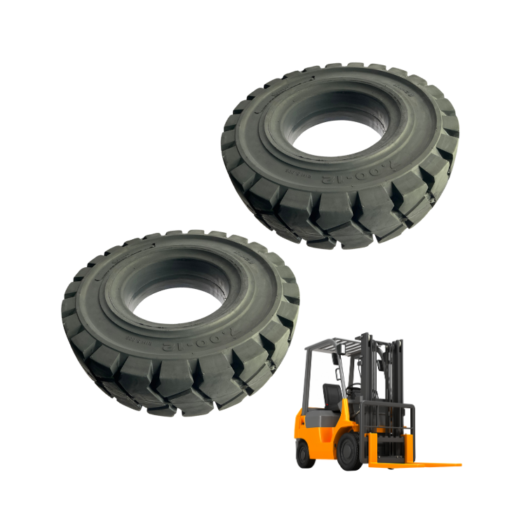 Forklift Tires Solid Size 700-12 Making From Natural Rubber As Material Application For Farms Three-Layer Rubber Structure