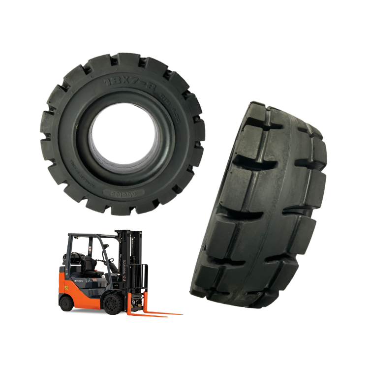 aboluo Forklift tire 18x7-8 High quality Super Durable Competitive Price Bearing Strength Using For Forklift Toyoda Clark Linde