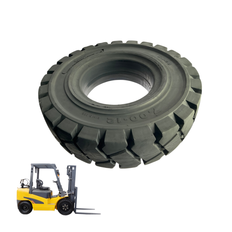 Solid Rubber Tires For Forklift Application For Farms Size 700-12 Using Three-Layer Rubber Structure Vietnam Factory