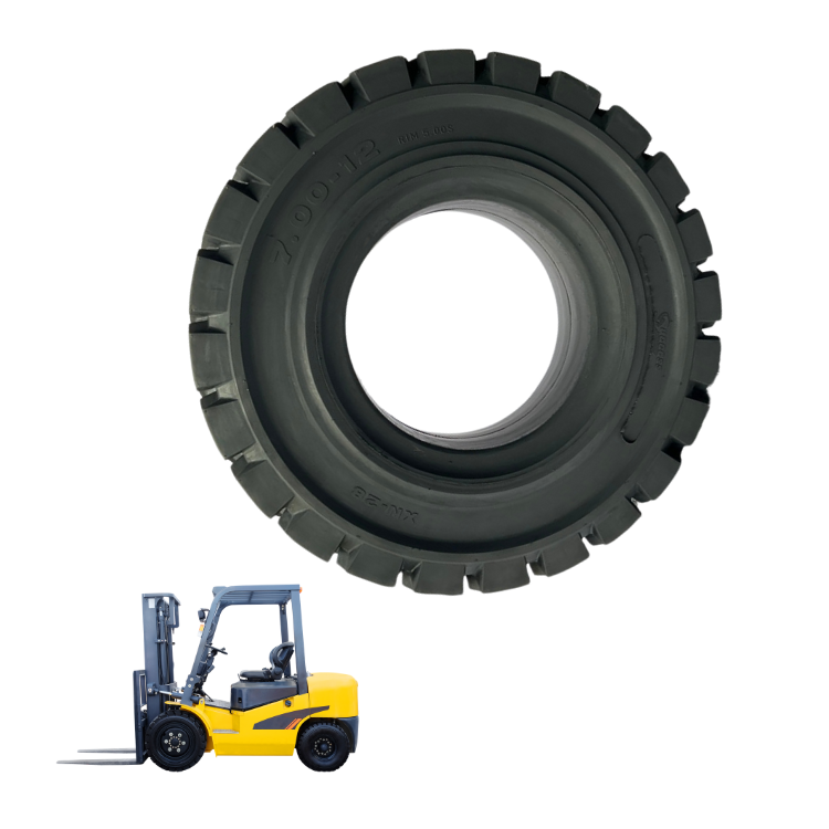 Solid Tire For Nissan Forklift Using Natural Rubber As Material Size 700-12 Three-Layer Rubber Structure Vietnam Manufacturer