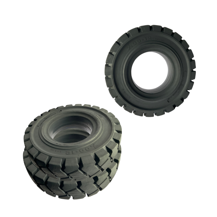 Forklift Tires Solid Size 700-12 Making From Natural Rubber As Material Application For Farms Three-Layer Rubber Structure