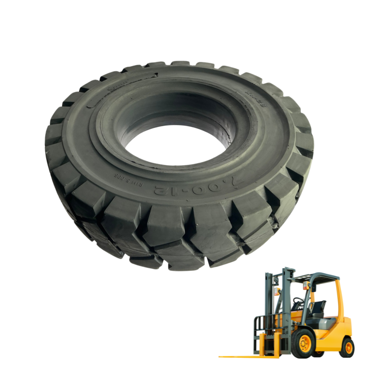 Solid Rubber Tires For Forklift Application For Farms Size 700-12 Using Three-Layer Rubber Structure Vietnam Factory