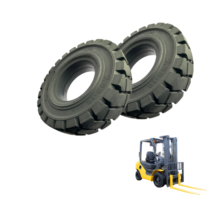 Solid Rubber Tires For Forklift 700-12 With Three-Layer Rubber Structure Using Natural Rubber As Material Application For Farms