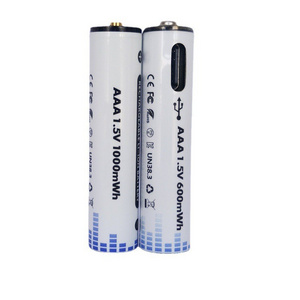 .5v 1000mWh Lithium-Ion Battery triple A New Trends USB Type C Rechargeable Batteries 1for Consumer Electronics