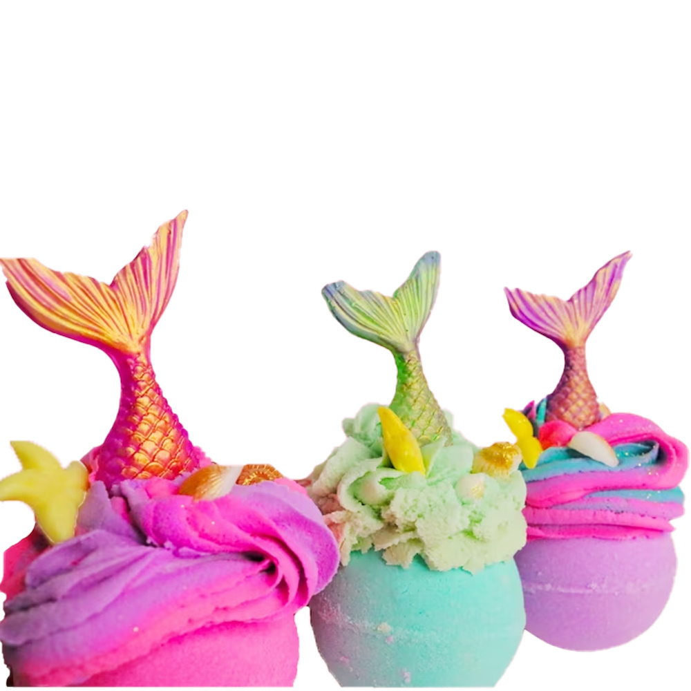 Factory Wholesale Custom Private Label Bath Fizzies Fun Bath Bomb Gift Set Bathbomb For Kids Natural Luxury Mermaid Bath Bomb