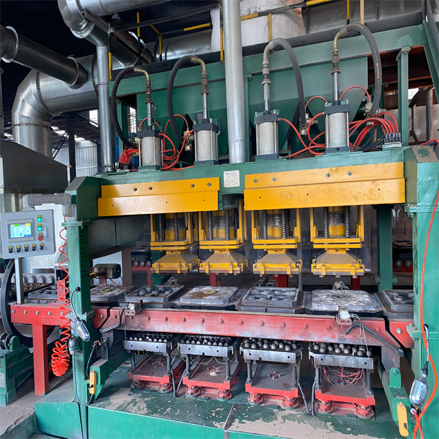 New Automatic Resin Sand Coated Casting Machine and Line for High or Low Chrome Grinding Media Balls Production PLC Components